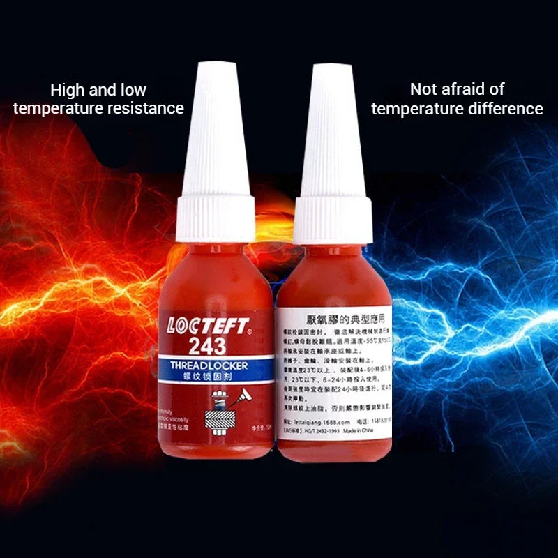 Strong Glue 222/242/243/262263 Medium Strength Gap Sealants Heavy Duty Thread-locker Screw Glue Anaerobic Adhesive Sealing 10ml