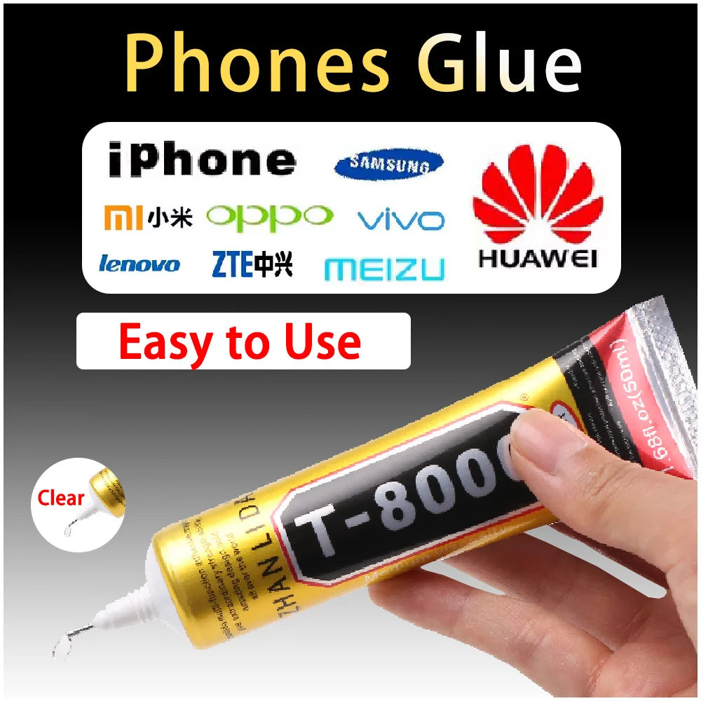 T8000 Precision Glue Jewelry Rhinestone Shoe Phone Repair DIY Adhesive Crystal Clothes Textiles Ziai Patches Leather Fabric Bond
