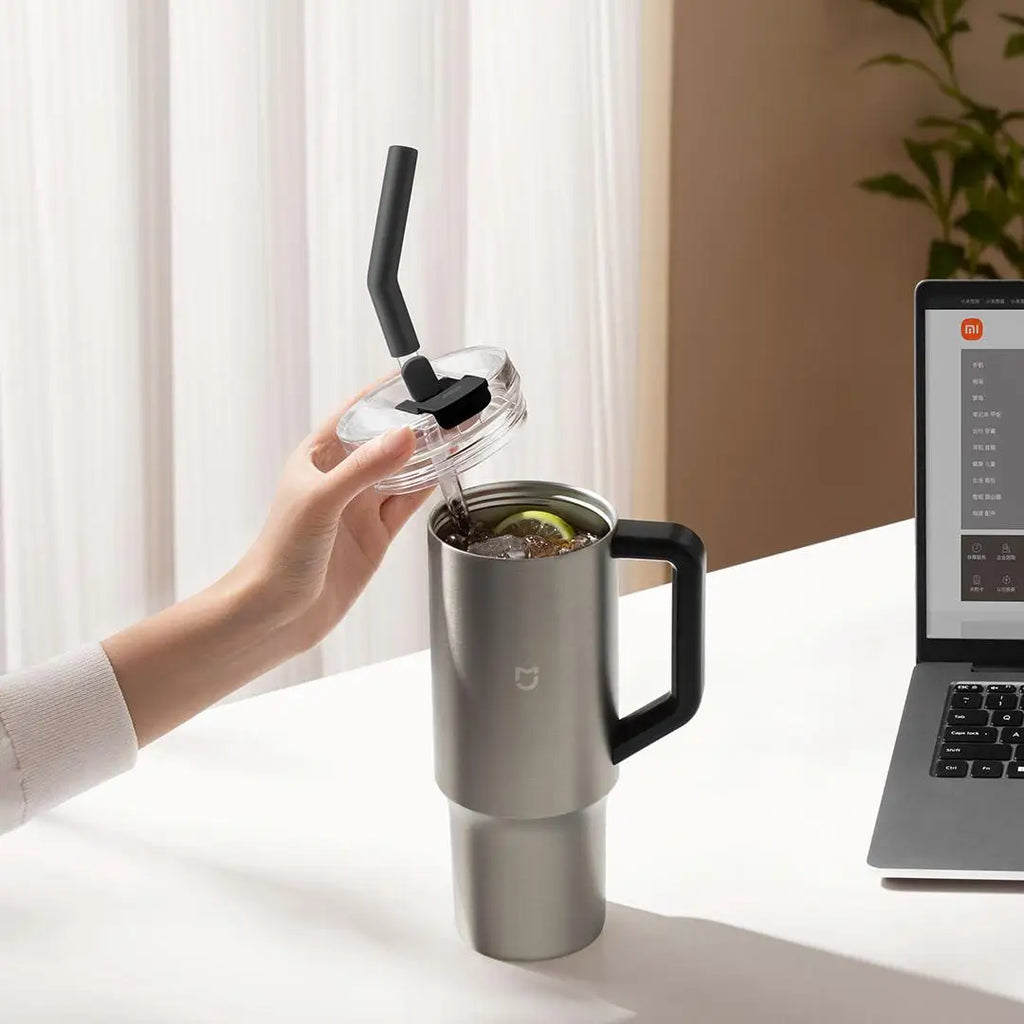 Xiaomi Mijia Smart Straw Cup 1L High Capacity 316L Stainless Steel Strong Cold Preservation Insulation Food contact grade