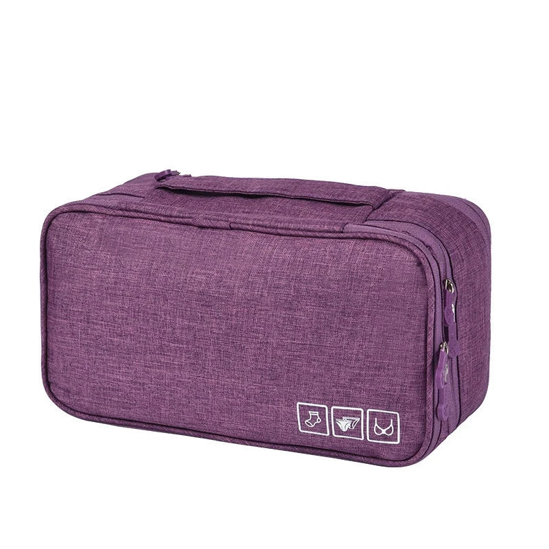 Portable Travel Underwear Organizer – Foldable – Zippered Storage Bag for Bras, Socks,and Underwear – Compact Suitcase Organizer