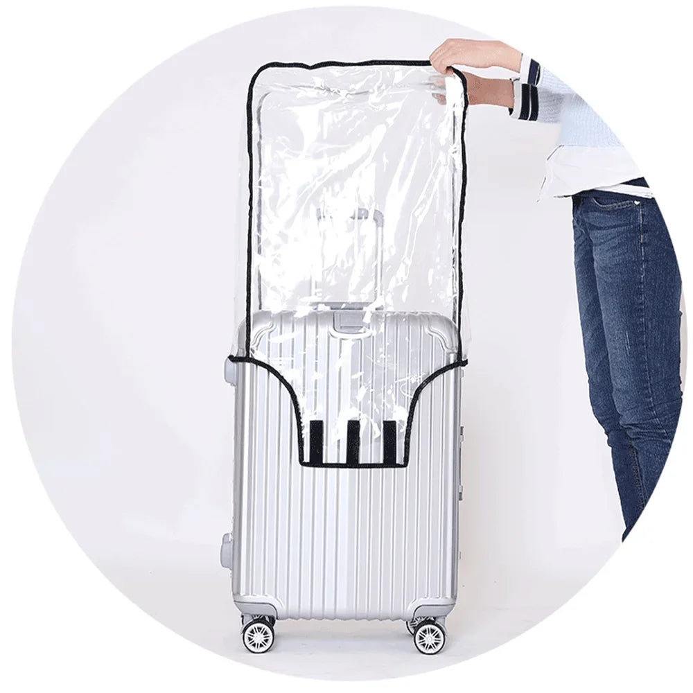 Full Transparent Luggage Protective Cover Waterproof PVC Suitcase Case Suit for 18-30 Inch Trolley Suitcase Dustproof Cover