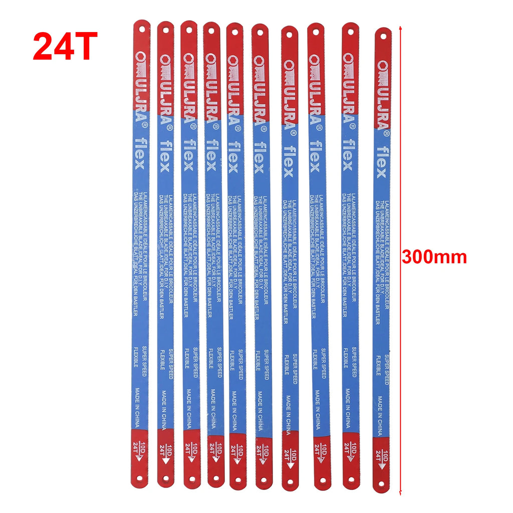 10PCS Hacksaw Blade 300mm Steel Hand Saw Blades 14T/18T/24T Bi-Metal For Meat Wood Cutting Disc Woodworking DIY Tools
