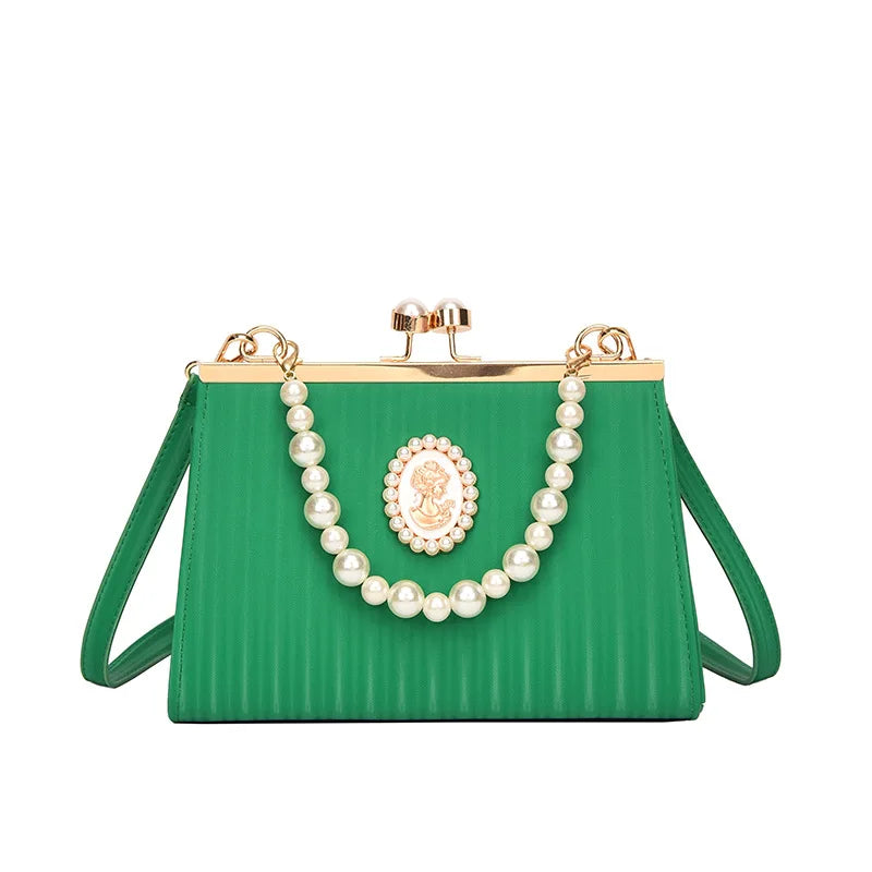 luxury designer lady crossbody bags Wedding evening bag with pearls elegant bags for women banquet fashion handbags for women