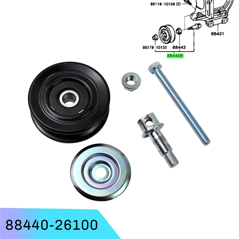 Plain Car Drive Belt Tensioner Pulley Kit 88440-26100 For Toyota CAMRY T100 COROLLA PRADO RAV4