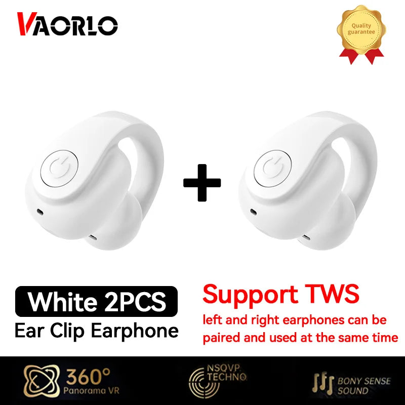 Bluetooth5.4 Single Wireless Earphone Ear-Clip Business Headphone HIFI Stereo TWS Music Headset Sports Earbuds For Xiaomi iphone