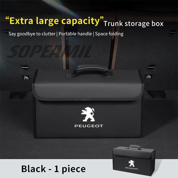 Car Trunk Organizing And Storage Box For  Peugeot 106 108 206 207 208 301 307 308 406 407 408 508 607 2008 3008 5008 RCZ Rifter