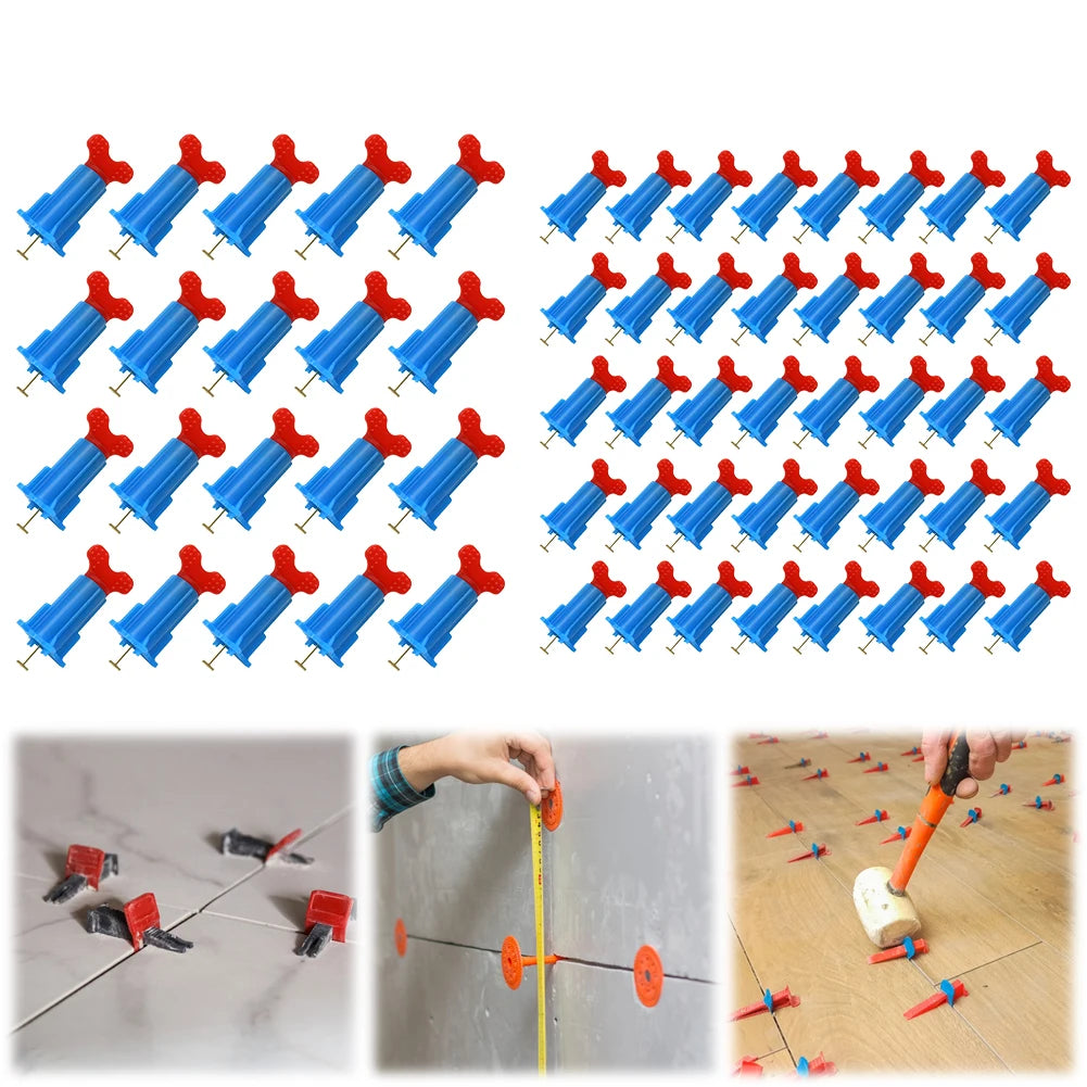 20/40 Pcs Tile Tools Reusable Tile Self Leveling Spacers Tile Installation Leveler for Brick Laying Leveling Construction Tools