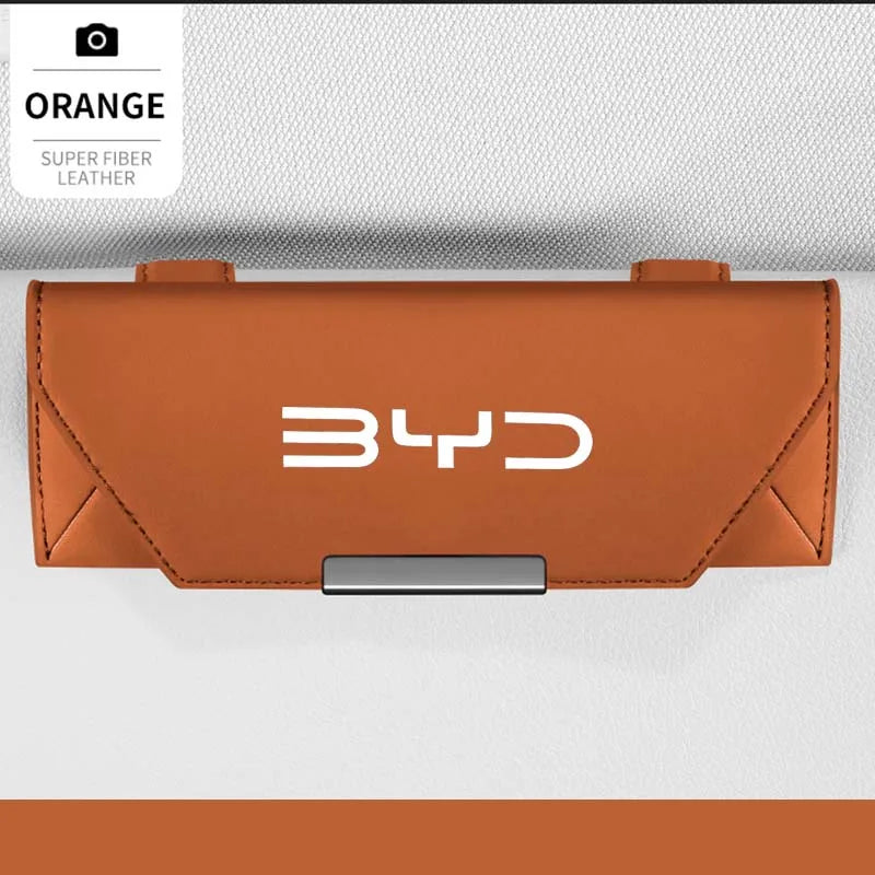 For BYD Seal Seagull Dolphin Sealion 7 6 Atto 3 Song Plus Accessories Car Visor Sunglasses Glasses Holder Glasses Case Clip Box