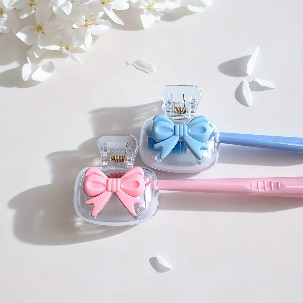 50Pcs Cherry Design Toothbrush Holder, Cherry Pattern, Protect Toothbrush Head, Features Dual Holes for Drainage and Ventilation