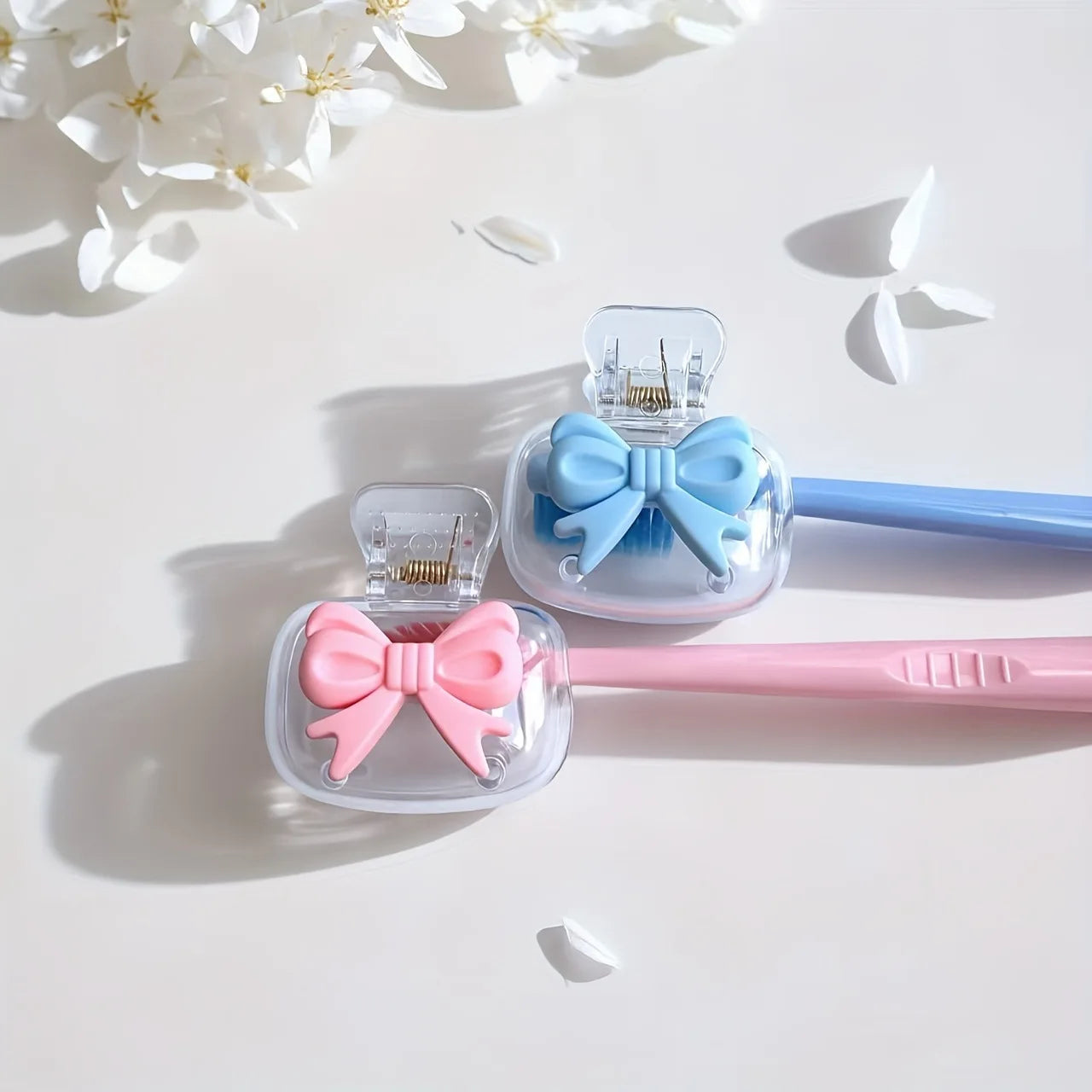 50Pcs Cherry Design Toothbrush Holder, Cherry Pattern, Protect Toothbrush Head, Features Dual Holes for Drainage and Ventilation