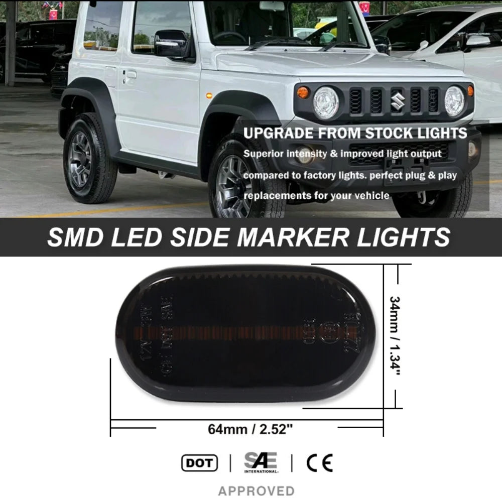 For Mazda AZ Off-Road Spiano Scrum truck For Suzuki Jimny Lapin Carry Truck Amber Sequential LED Side Marker Turn Signal Lights