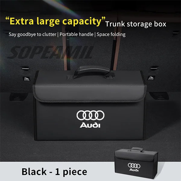 Car Trunk Organizing And Storage Box For Audi ABT A3 A4 A5 A6 A7 A8 Q3 Q4 Q5 Q7 Q8 TT RS3 RS4 RS5 RS6 RS7 S3 S4 S5 S6 S7 S line