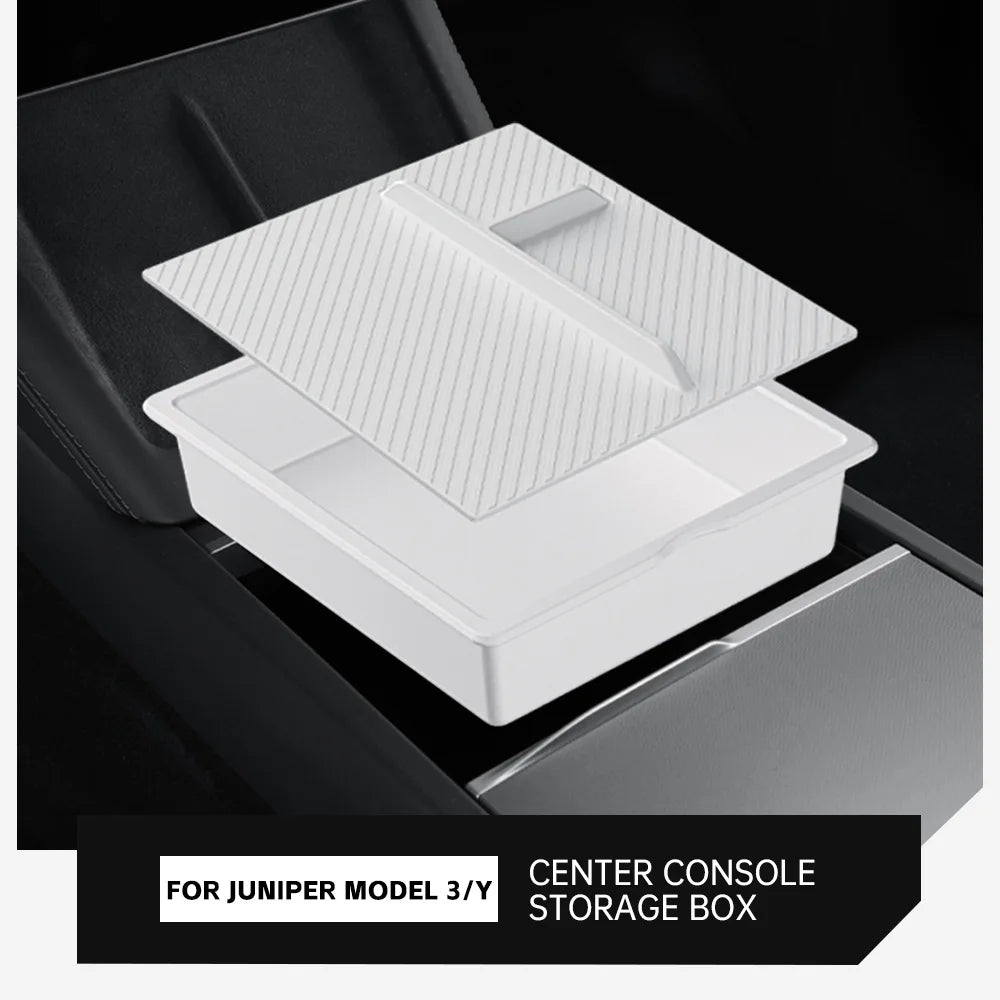 Center Console Storage Tray  For Tesla Model 3 Highland 2024 2025 Model Y Juniper 2025 2026  Armrest Storage Box Car Accessories