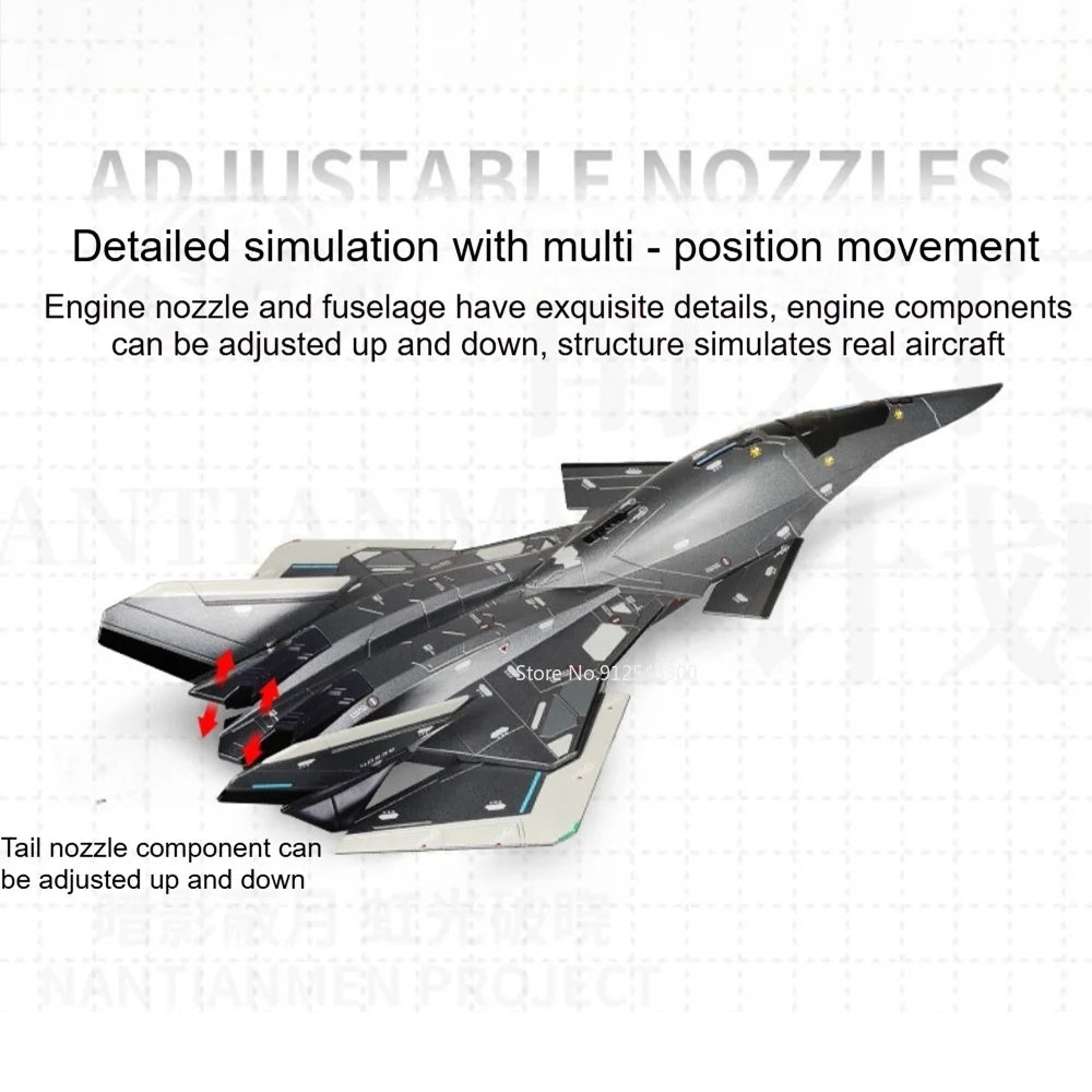 Scale 1:50 1:144 Baidi Aerospace Fighter Toy Model Car Zinc Alloy Body Movable Parts High Simulation Aircraft Desk Decoration