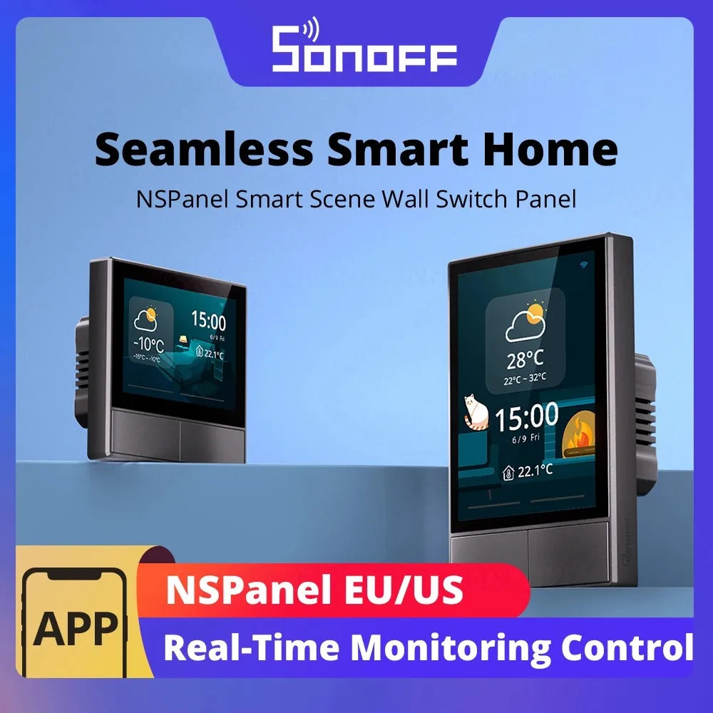 SONOFF NS Panel NSPanel EU/US Smart Home Control Panel Sonoff Wall Switch Supports Voice Assistant Control with Ewelink