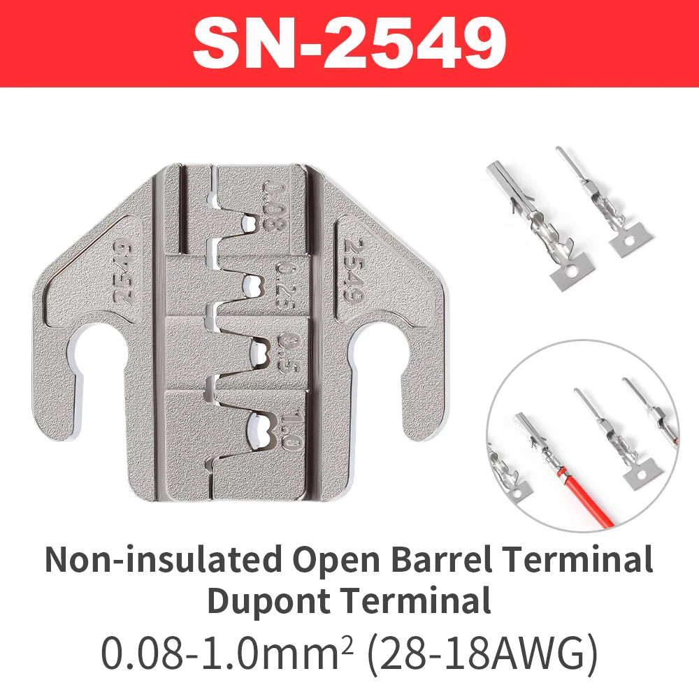 SN Series Crimper Tools Plier 4mm Slot Jaws Set For Crimping Non Pre Insulated/Solar/Ferrule/Coaxial Cable/Open Barrel Terminals