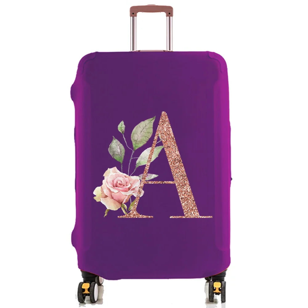 For 18-32 Inch Luggage Cover Suitcase Protector Travel Accessories Unlimited Rose Gold Stretch Fabric Dust Cover Trolley Case