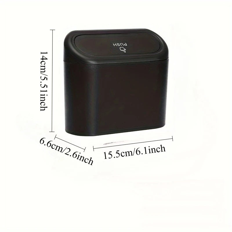 Hanging Trash Can, Hand & Letter Graphic Plastic Car Hanging Trash Bin, Multifunctional Hanging Storage Box, Small Garbage Can