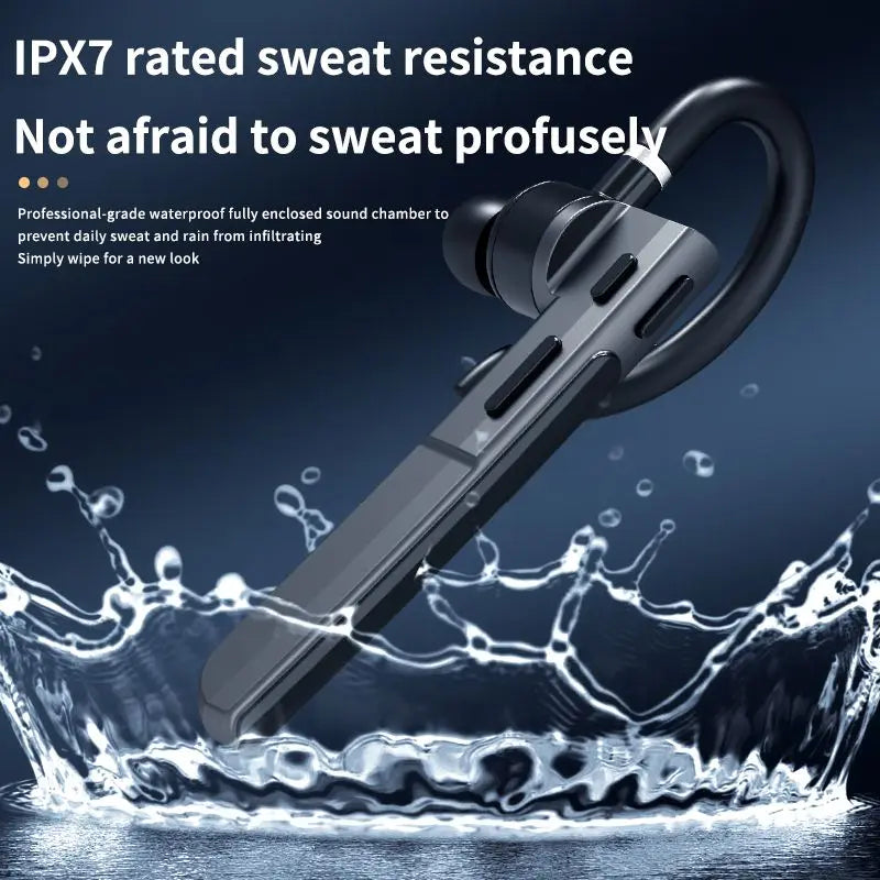 Ear-hook Headphones Bluetooth 5.3 Earphone Business Wireless Headset LED Display HIFI Stereo Noise Reduction Earbud for Phone