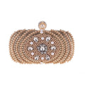 Charming fashion womens dinner bag large capacity European and American heavy industry Pearl evening bag girl