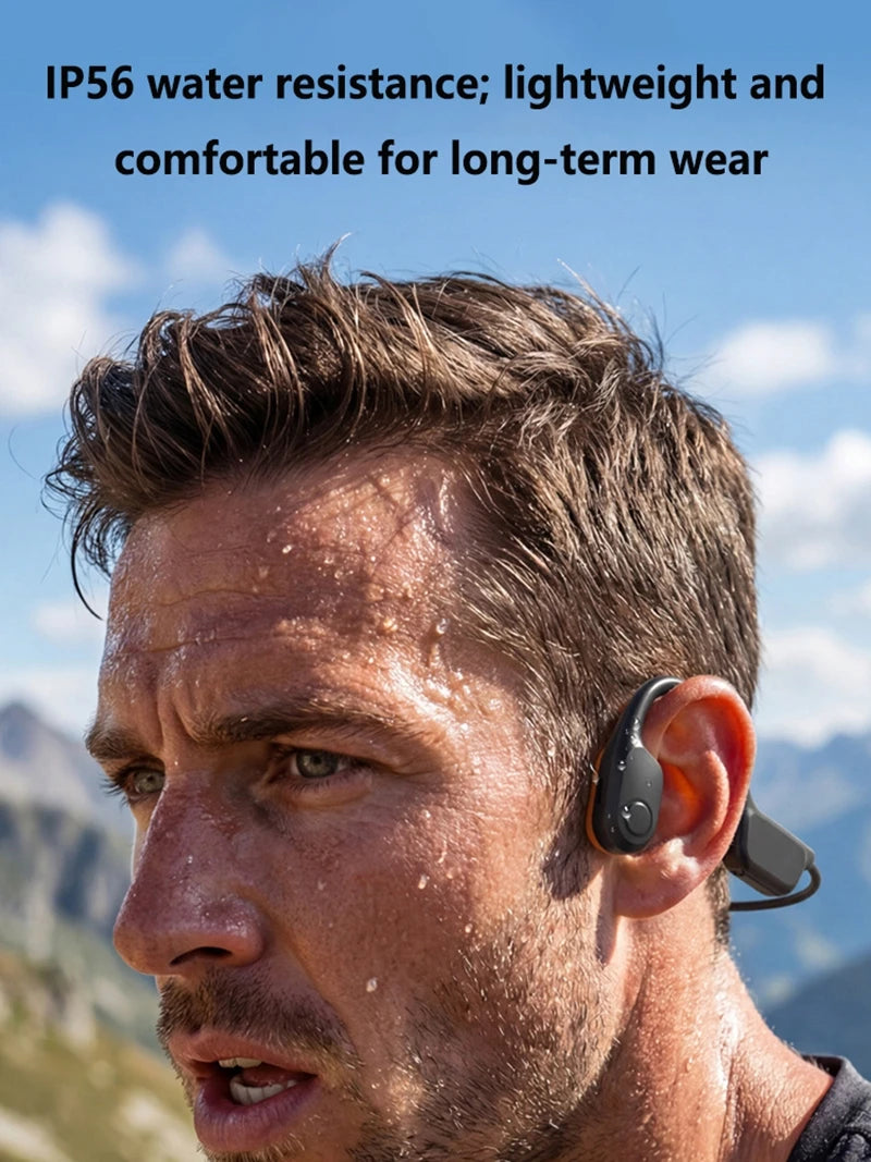Lenovo Open-Ear Bone Conduction Bluetooth Headphones with Extra-Long Battery Life Perfect for Running, Cycling Swimming Sports