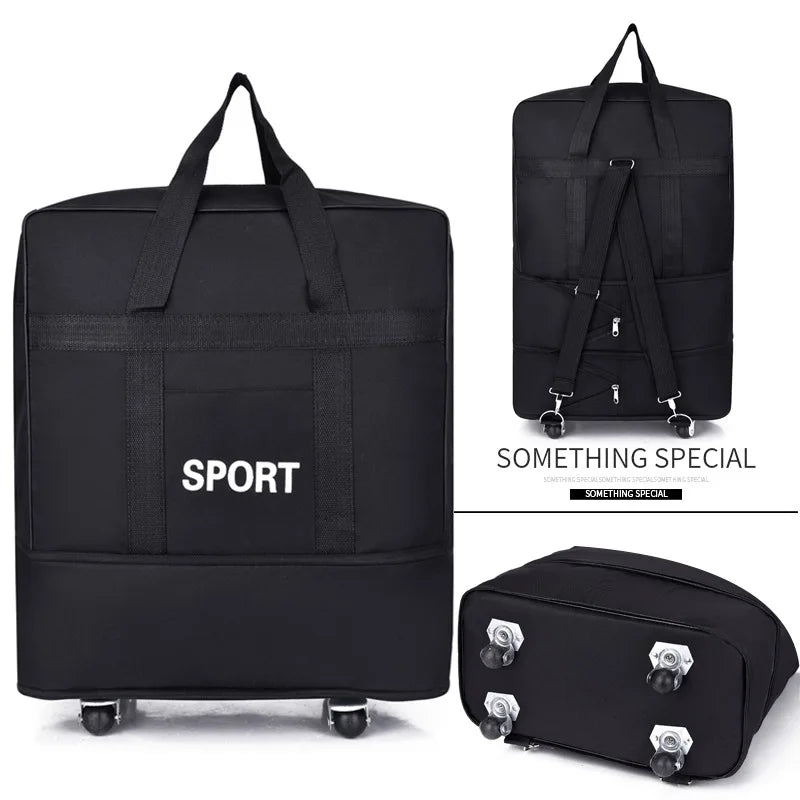 Air Checked Bag Luggage Travel Universal Wheel Foldable  Moving Storage  Oxford Waterproof  Packing Cubes