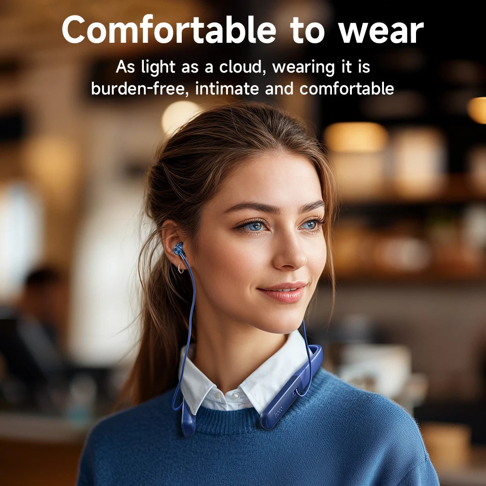 HOCO Comfortable Neckband Wireless Bluetooth 5.4 Earphone 14mm Speaker HiFi Stereo Audio Sports Earbuds Support For Smart Phone