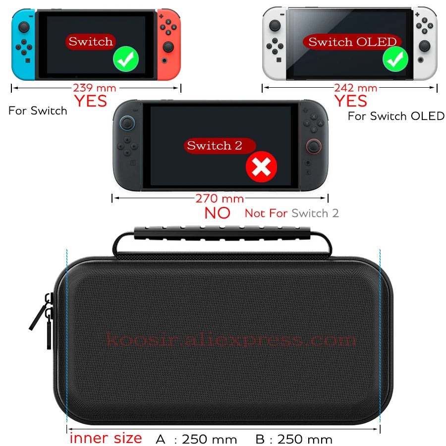 For Nintendo Switch OLED Oxford Cloth Storage Carrying Bag Premium Portable Protective Case Anti-Scratch Travel Handbag