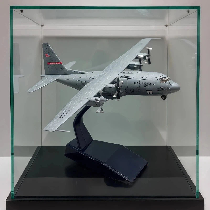 US Air Force C130 Hercules Transport Aircraft 1/200 Scale Alloy Finished Military Fighter Replica Model For Collectors Display