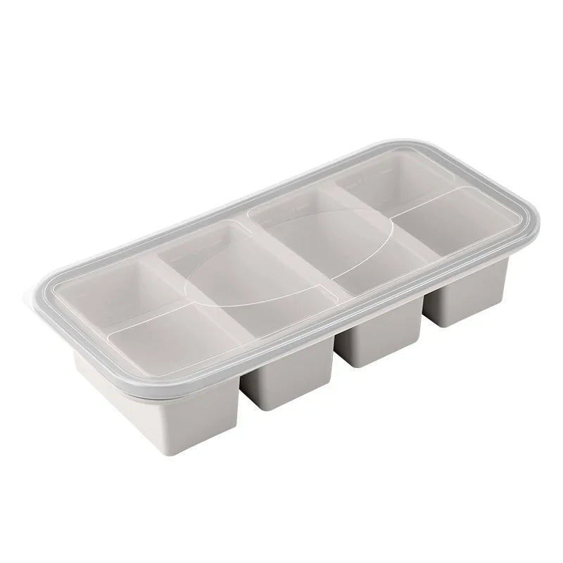 New Freeze Preservation Mold Giant Large Silicone Ice Cube Tray Mold with Lid Food Storage Container Baking Mold Kitchen Tools