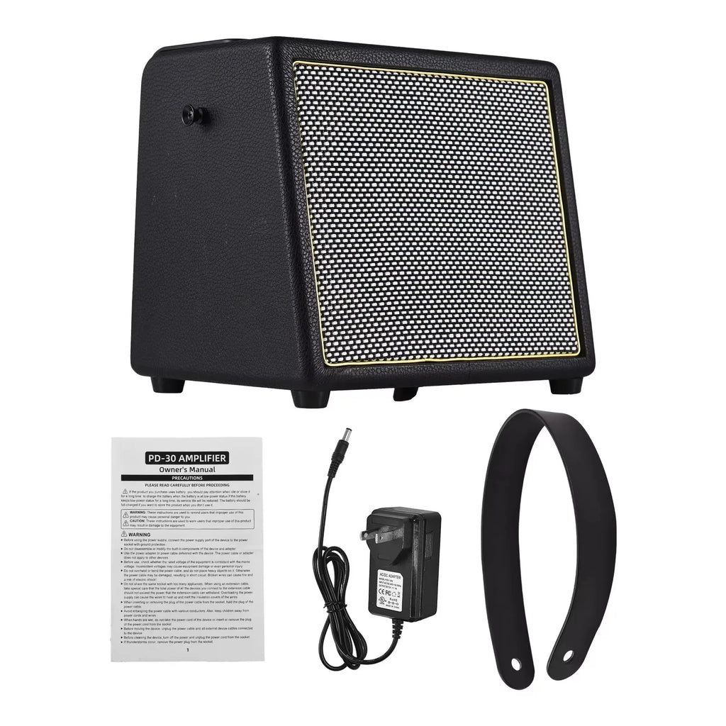 Rowin 15W PE-10S 30W PD-30 Bass Guitar Amplifier Multi-Function OTG BT Battery Buildin Combo Amp Reverb Chorus Multi effect