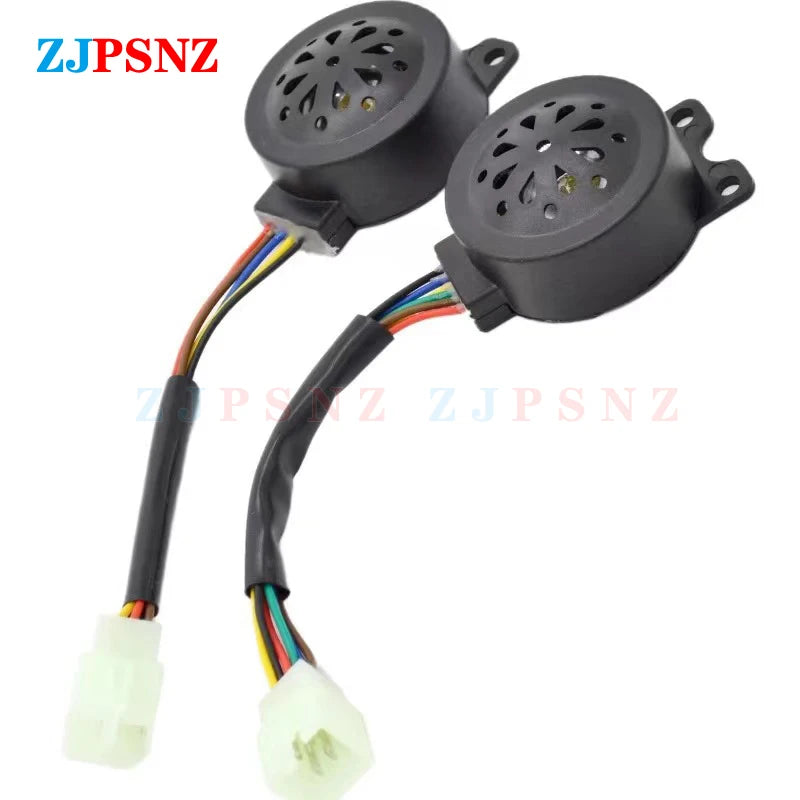4in1 Horn Reversing Steering Anti-theft Horn Electronic Speaker Waterproof For Motorcycle Scooter E-bike Electric 48V-72V 6Wires