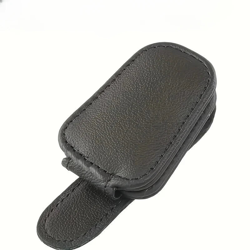 1Pcs Sunglasses Holder Is Suitable for Car Sunshades - Magnetic Leather Sunglasses Clip and Ticket Clip - Car Sunshade Accessori