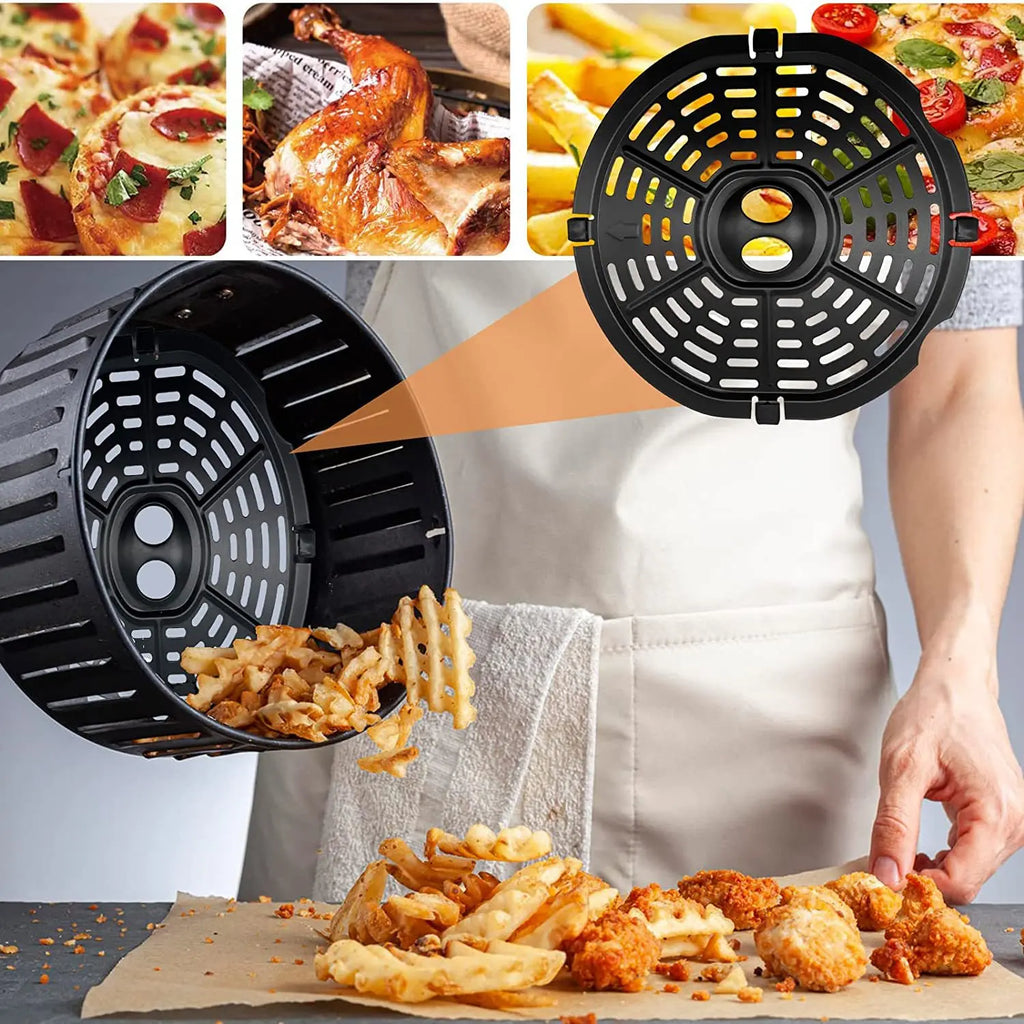 Airfryer Basket Replacement Grill Pan Oven Baking Mat Air Fryer Grid Accessories Parts Plate Tray Food Cooking Kitchen Divider