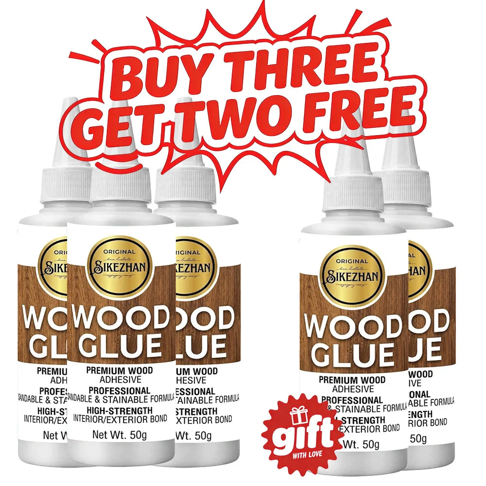 SIKEZHAN Wood Glue 50g - Premium Sandable and Stainable Wood Adhesive, Strong Interior & Exterior Bond for DIY Crafts & Repairs