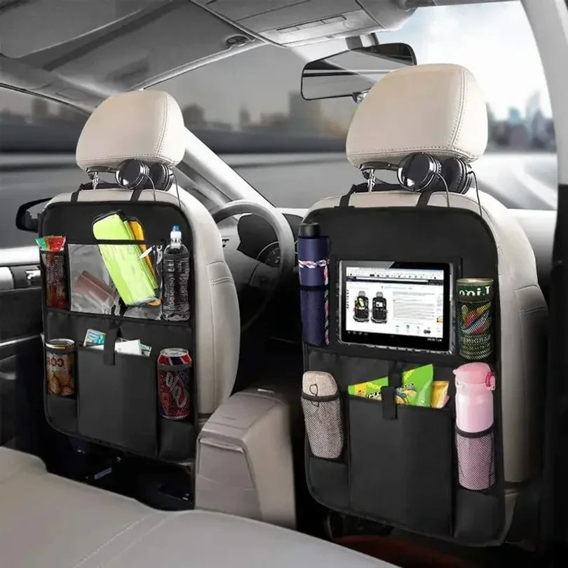 Car Seat Organizer Multifunctional Oxford Fabric Car Back Multi Pocket Storage Bag with Tablet Holder Protector for Kids