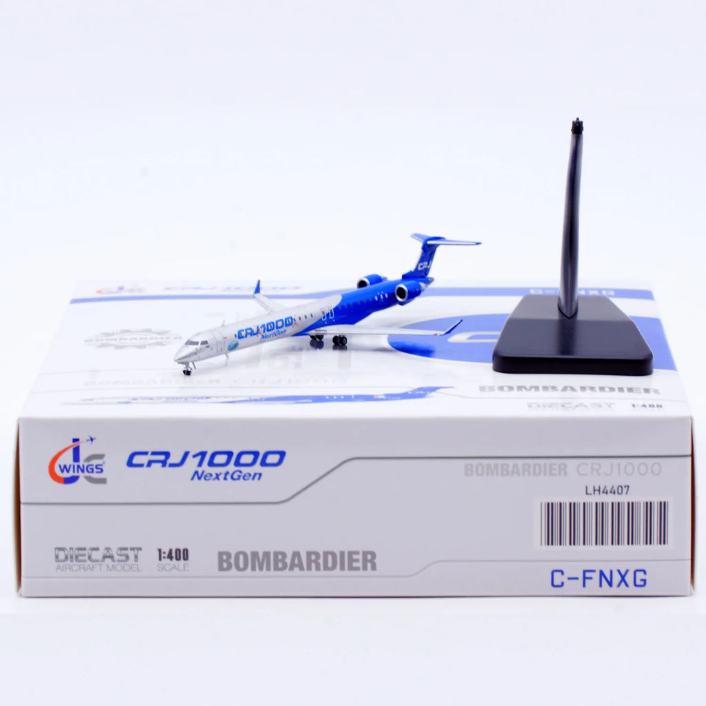 LH4407 Alloy Collectible Plane Gift JC Wings 1:400 Bombardier CRJ-1000 [House Color] Diecast Aircraft Jet Model C-FNXG