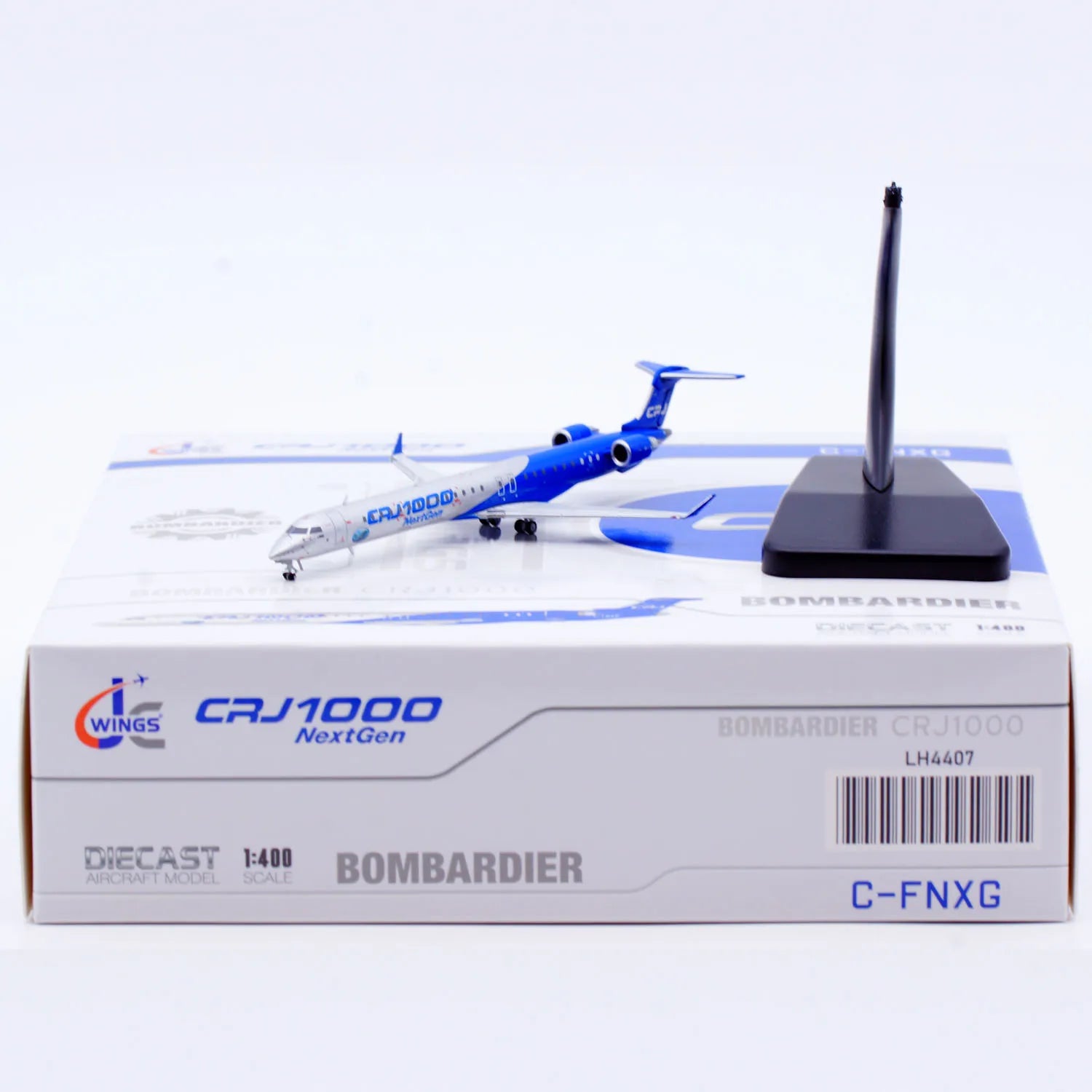 LH4407 Alloy Collectible Plane Gift JC Wings 1:400 Bombardier CRJ-1000 [House Color] Diecast Aircraft Jet Model C-FNXG