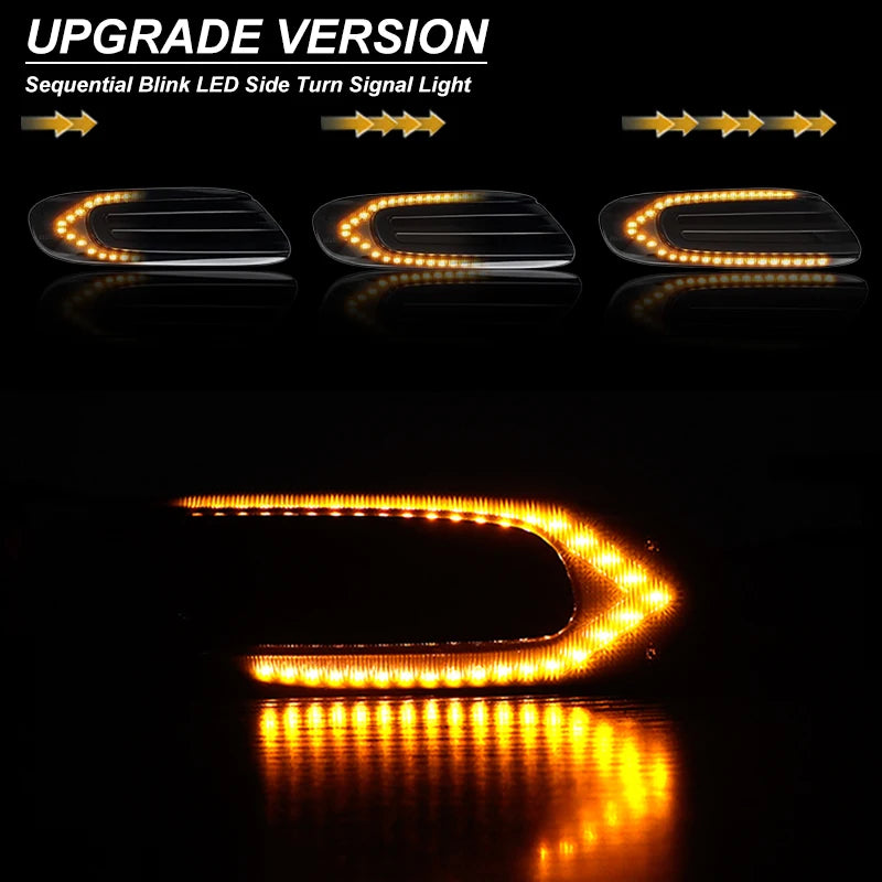 For Mini Cooper F56 F57 Dynamic Led Side Repeater Indicator Lights For Mini Cooper F55 Flowing Side Marker Signal Lamps Lights