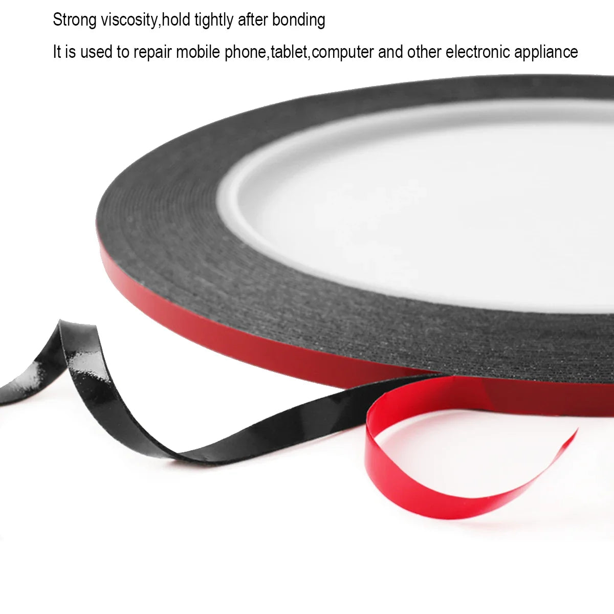 2mm Curved Phone Display Screen Frame Adhesive Tape for Samsung Huawei Xiaomi Strong Double-Sided Foam Tape Back Housing Repair