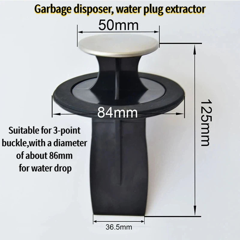 Durable Reusable Garbage Disposal Strainer Plug and Stopper, Kitchen Sink Drain Splash Guard with Food Scraper for Home