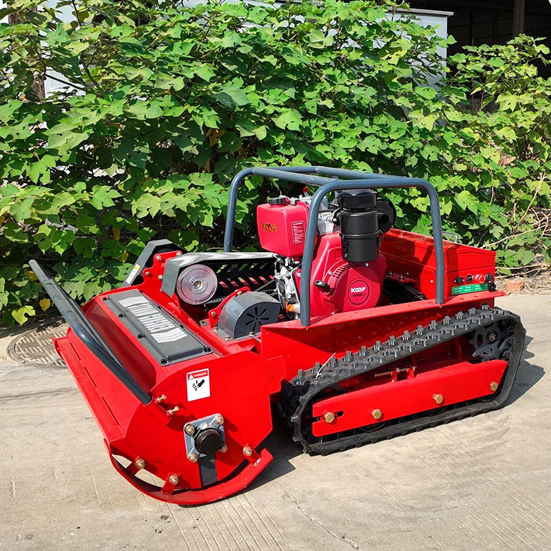 Customized 4-Stroke Industrial Agriculture Electric Lawn Mower Remote Control Flail Cordless Hydraulic Greening for Farm Garden