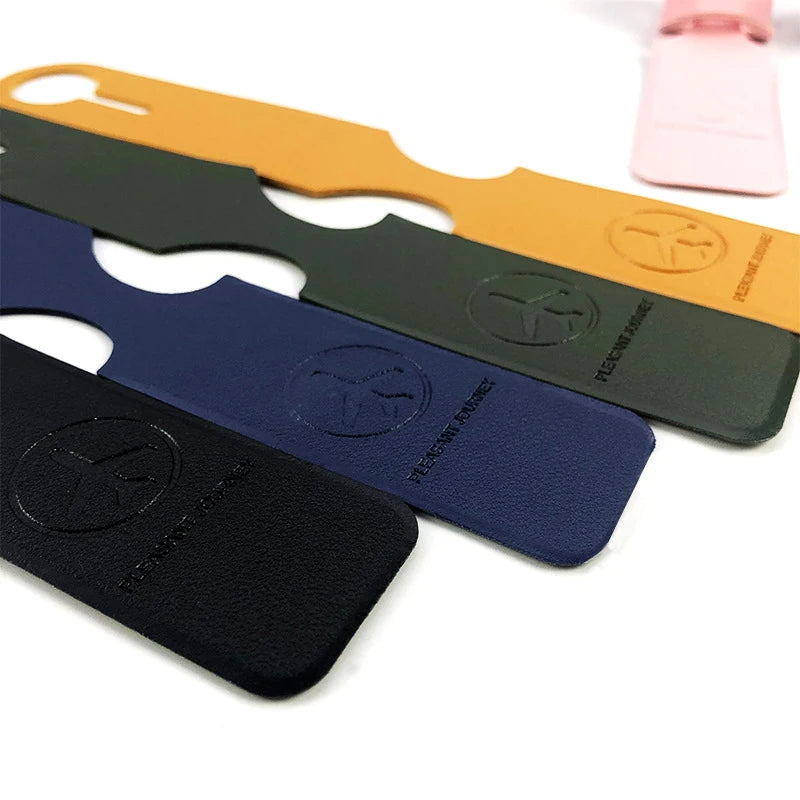 Luggage Tag PU Leather Long Strip Hanging Luggage Tag Portable Travel Accessories for Suitcase Backpacks Name ID Address Tags