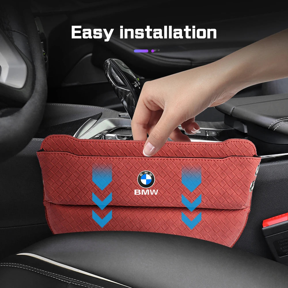 Suede Car Center Console Gap Storage Box Accessorie For BMW E46 E90 E91 F48 F25 F15 F01 F10 G20 G30 G32 X1X3 X5X6 X7 G01 G02 G05