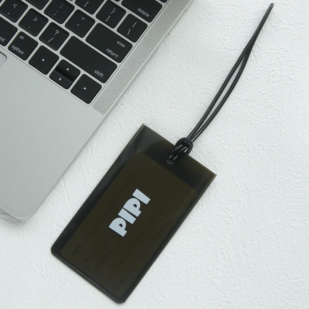 Custom Name Luggage Tag Personalized Name Fluorescent Pvc Luggage Tag Waterproof Transparent Suitcase Id Tag with Name Card