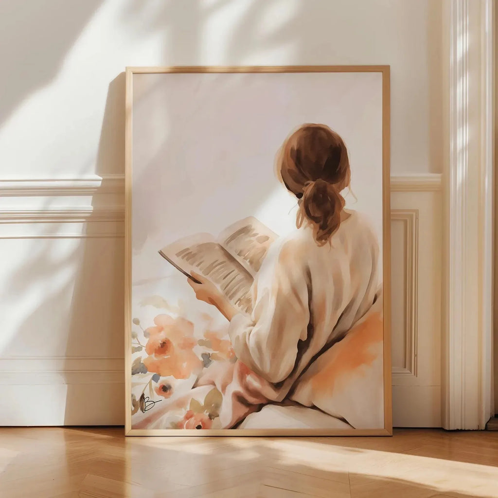 Green Abstract Figures Canvas Print with Flower Woman Minimalist Japandi Female Portrait Art Poster for Modern Living Room Decor