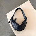 Personality niche trend messenger bag locomotive bag rivet simple versatile temperament chain single shoulder dumpling bag