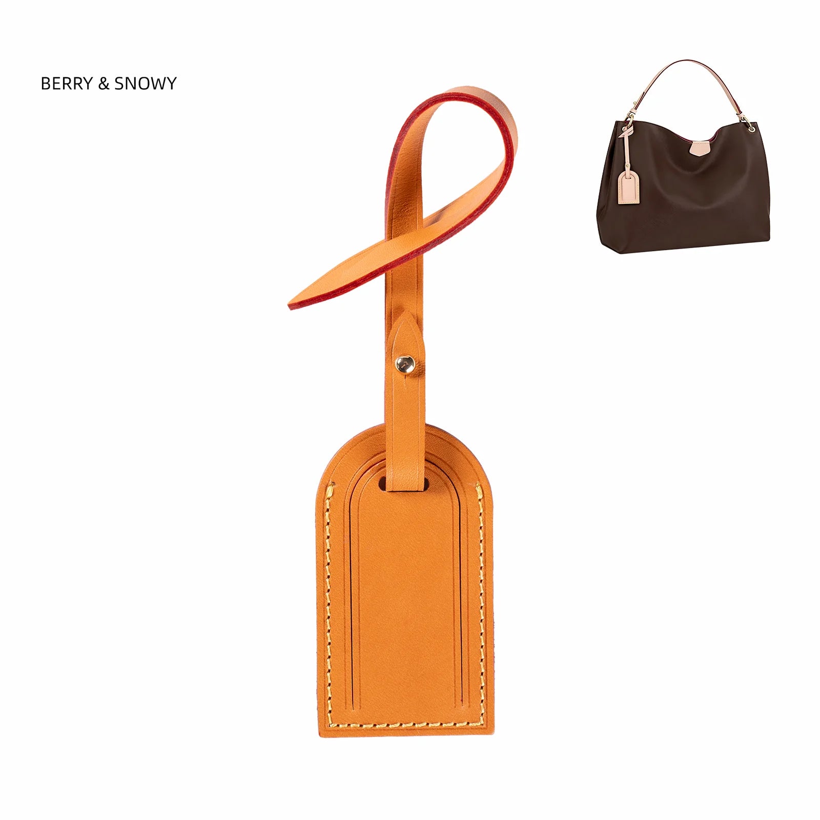 Genuine Leather Luggage Tag Replacemance for LV graceful Handbag Damier Ebene vachetta leather accessories Travel Tags