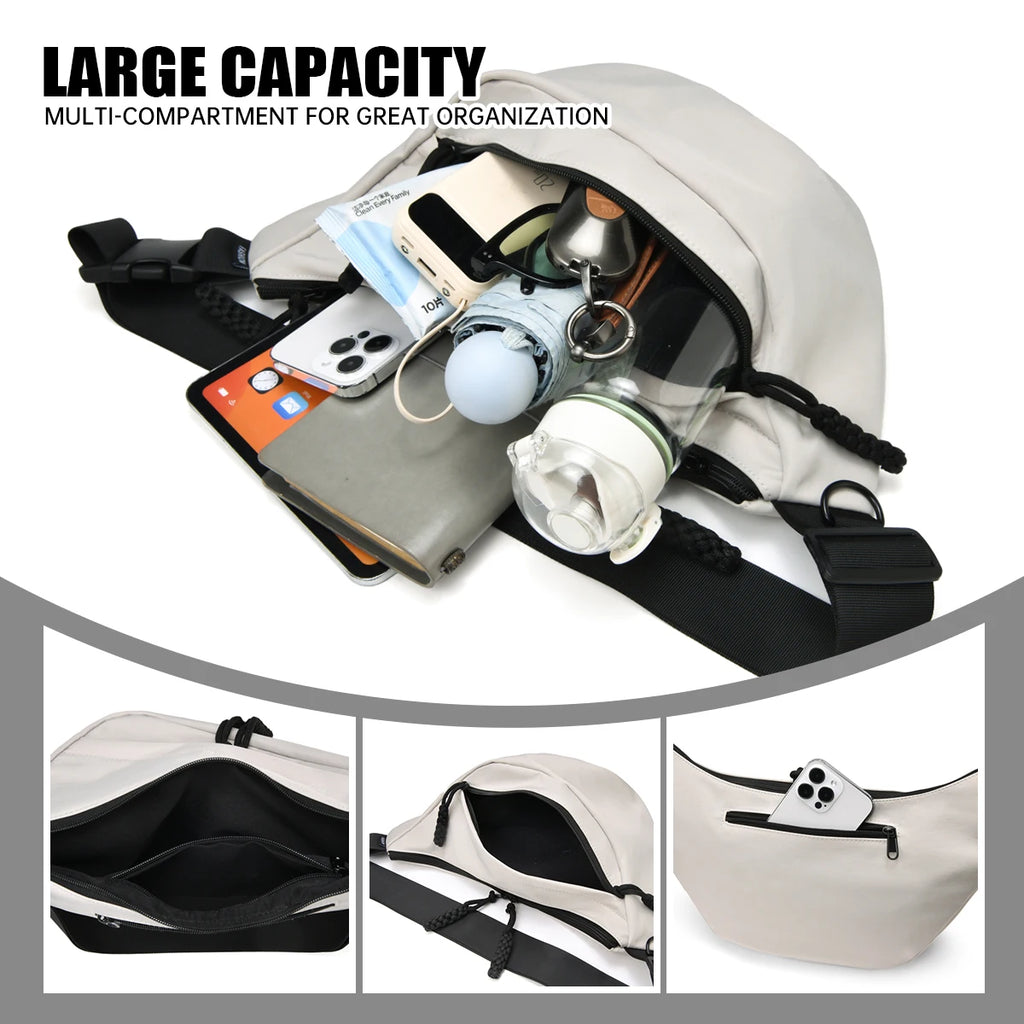 2026 New Lightweight Waterproof Crossbody Bag, Large Capacity Casual Versatile Cycling Bag, Sports Chest Bag, Men's Shoulder Bag, Women's Bag
