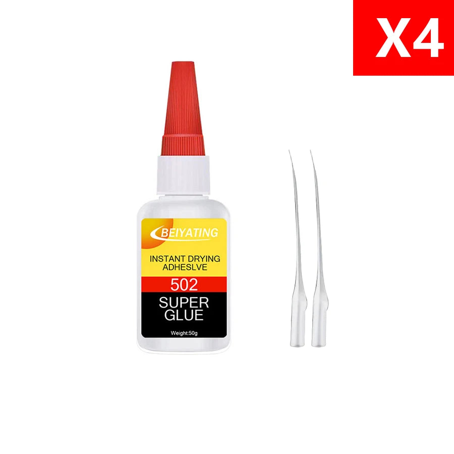 BEIYATING 30g 50g 502 Super Glue Instant Dry Strong Clear Waterproof Adhesive Quick Bond for Metal Plastic Wood Ceramic Leather